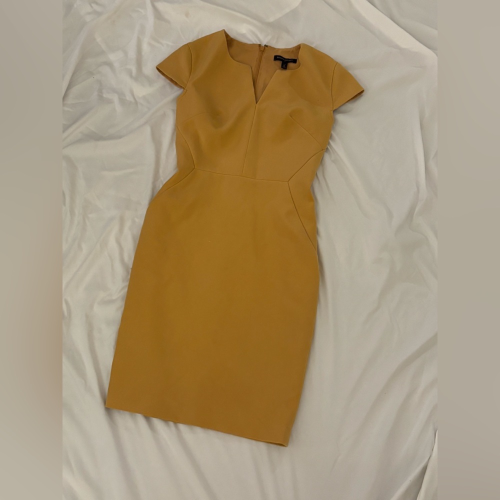 Banana Republic Mustard Yellow Work Dress